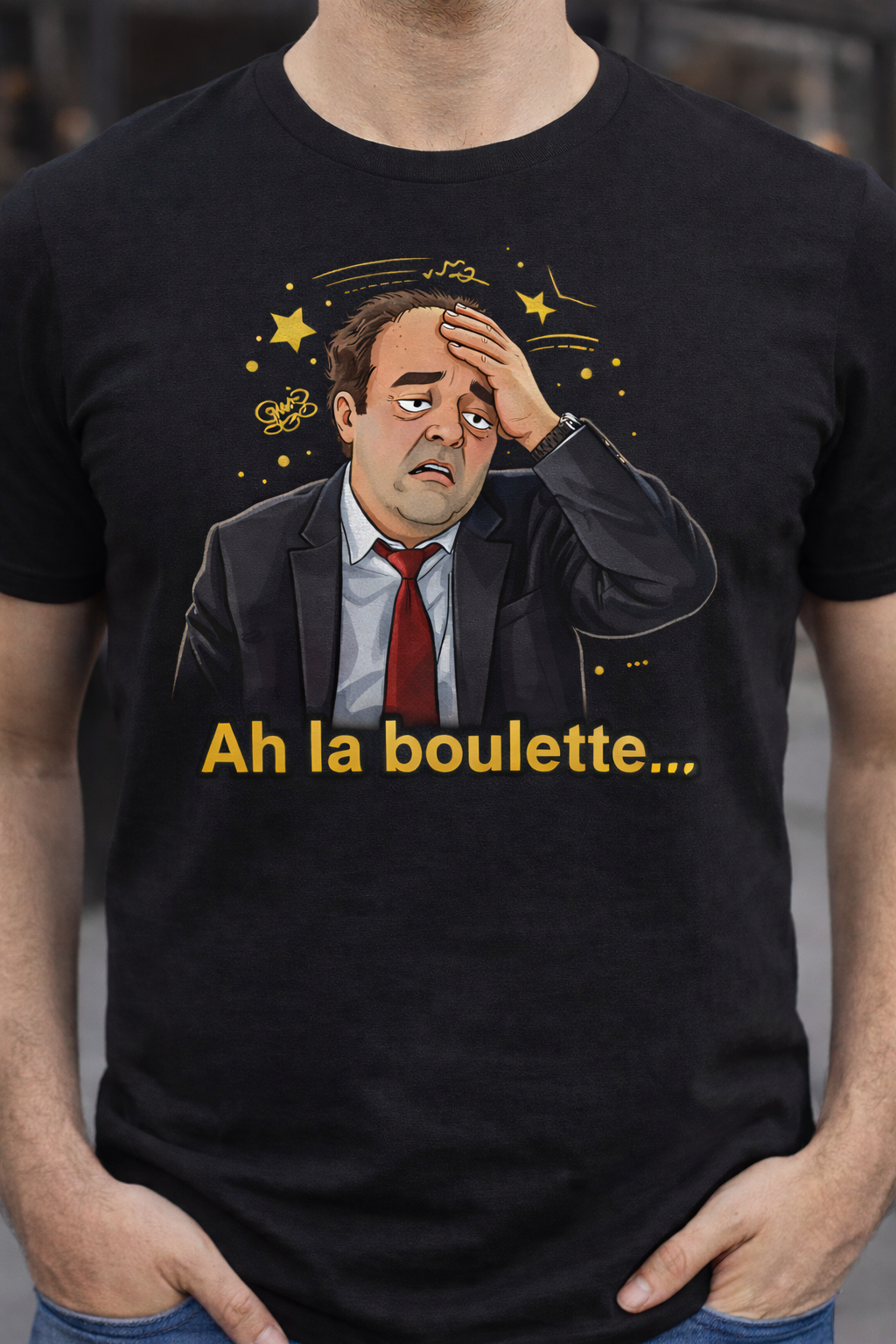 🍺 T-Shirt Humoristique Homme – “Oh la boulette…”