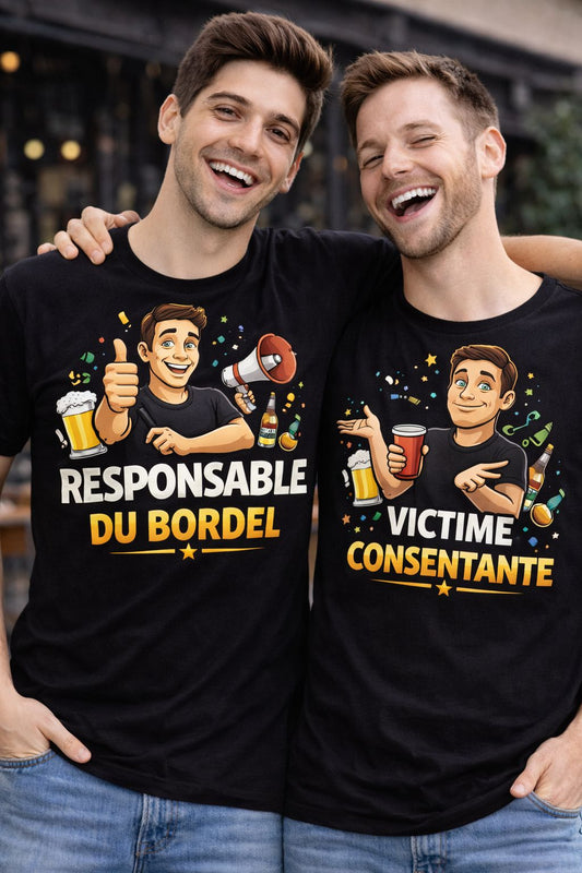 🍺 Pack Duo Homme – T-Shirts Humour