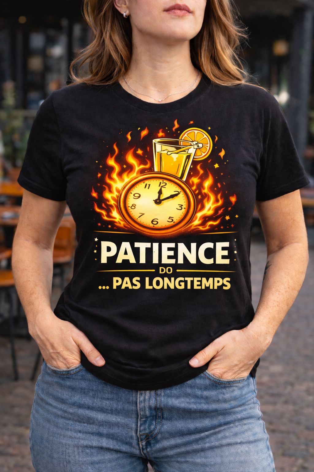 😏 T-Shirt Humoristique Femme -  "Patience"