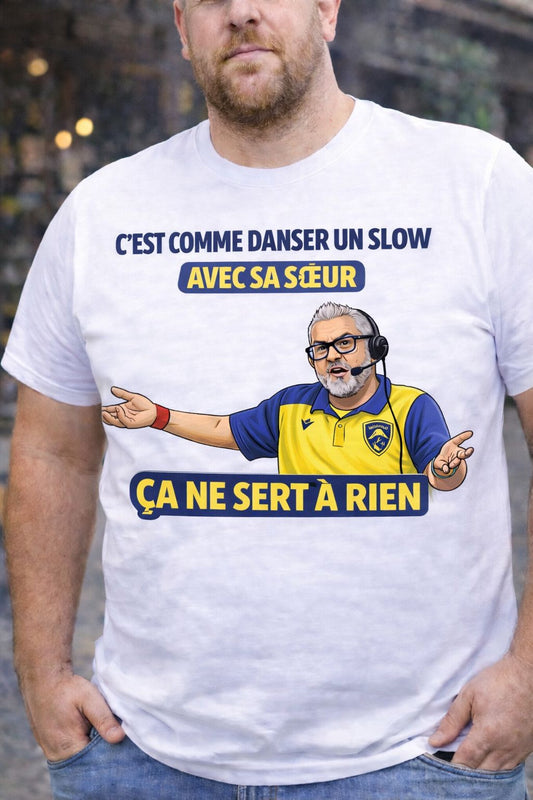 🏉 T Shirt Humoristique Rugby "C'est comme danser un slow avec sa soeur"